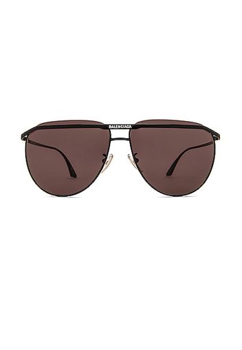 Balenciaga Slim Pilot Sunglasses in Black