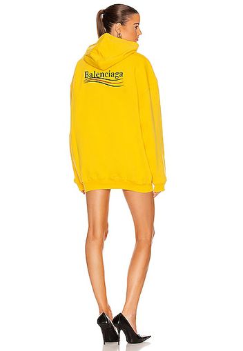 Balenciaga Political Campaign Medium Fit Hoodie in Yellow