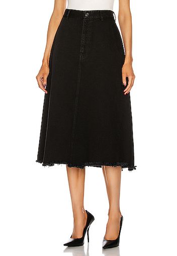 Balenciaga Front Kick Skirt in Black