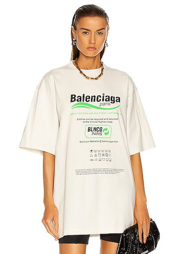 Balenciaga Boxy T Shirt in Ivory