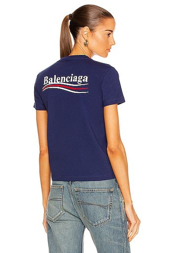 Balenciaga Small Fit T Shirt in Blue