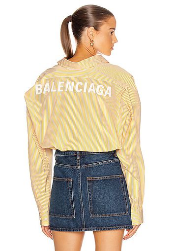 Balenciaga Long Sleeve Swing Shirt in Yellow