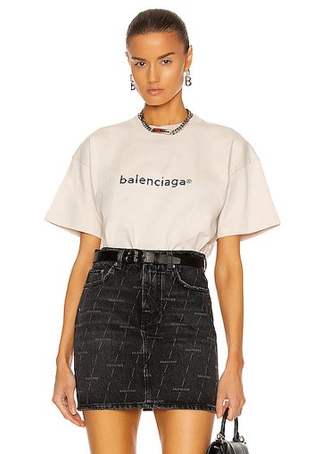 Balenciaga Medium Fit T Shirt in Grey