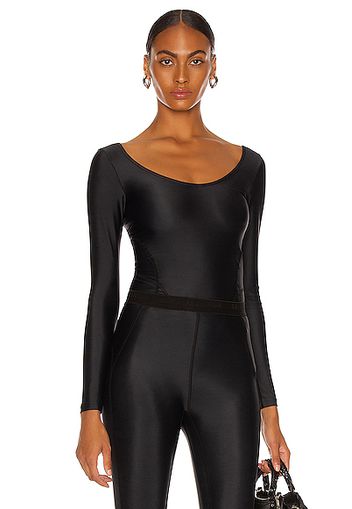 Balenciaga Open Neckline Body Top in Black