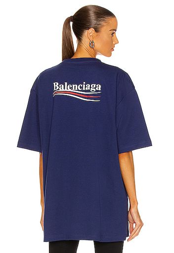 Balenciaga Large Fit T Shirt in Blue