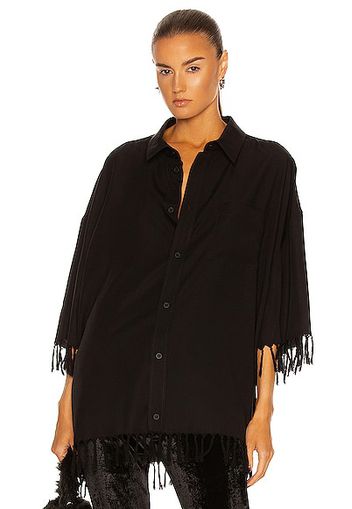 Balenciaga Fringe Shirt in Black