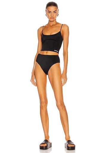 Balenciaga Two Piece Tank Swim Set in Black