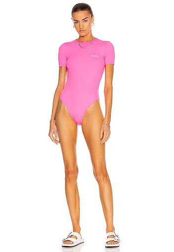 Balenciaga Open Back One Piece Swimsuit in Pink