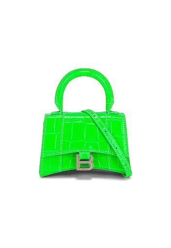 Balenciaga Mini Hourglass Top Handle Bag in Green