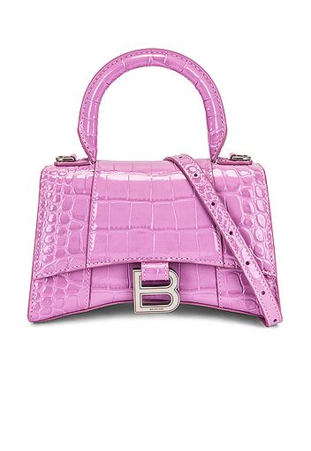 Balenciaga XS Hourglass Top Handle Bag in Purple