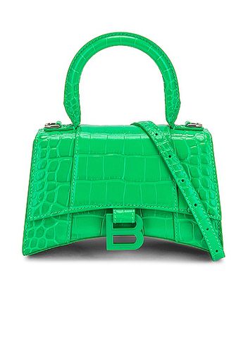 Balenciaga XS Hourglass Top Handle Bag in Green