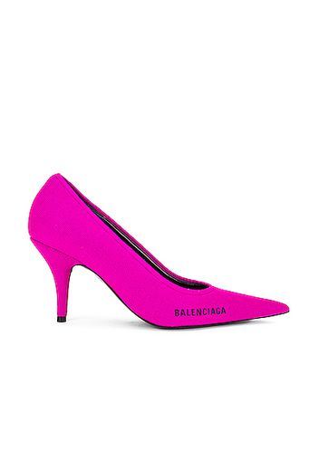 Balenciaga Knife Knit Pumps in Fuchsia