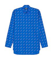 Balenciaga Long Sleeve Normal Fit Shirt in Blue