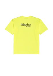 Balenciaga Large Fit Political Tee in Yellow