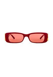 Balenciaga Dynasty Acetate Sunglasses in Red