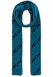 Balenciaga All Over Logo Scarf in Blue