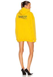 Balenciaga Political Campaign Medium Fit Hoodie in Yellow