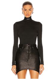 Balenciaga Long Sleeve Turtleneck Top in Black