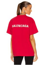 Balenciaga Medium Fit T Shirt in Red