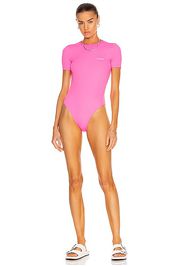 Balenciaga Open Back One Piece Swimsuit in Pink