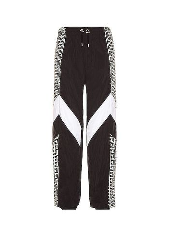 BALMAIN Multicuts Monogram Nylon Jog Pants in Black