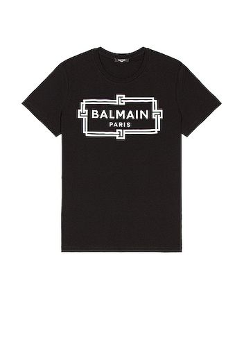 BALMAIN Printed Tee in Black