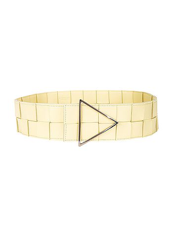 Bottega Veneta Intreccio Triangle Belt in Neutral