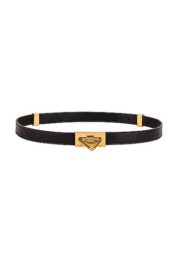 Bottega Veneta Triangle Slit Belt in Black