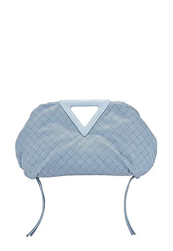 Bottega Veneta Nylon Triangle Handle Pouch in Baby Blue