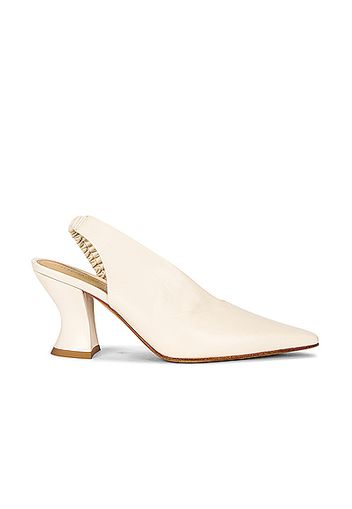 Bottega Veneta Almond Slingback Pumps in White