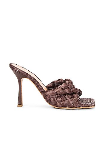 Bottega Veneta Raffia Stretch Mules in Brown