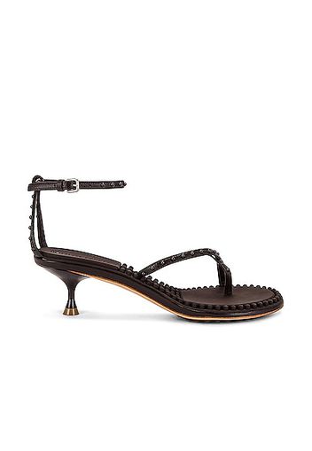 Bottega Veneta Dot Ankle Strap Sandals in Brown