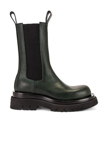 Bottega Veneta Lug Chelsea Boots in Green