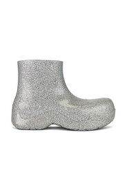 Bottega Veneta Sparkle Puddle Boot in Metallic Silver