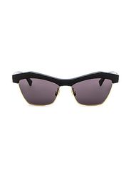 Bottega Veneta Cat Eye Sunglasses in Black