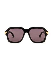 Bottega Veneta Bold Ribbon Acetate Sunglasses in Black