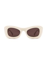 Bottega Veneta Acetate Sunglasses in White