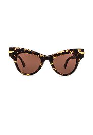 Bottega Veneta Ribbon Cat Eye Sunglasses in Brown