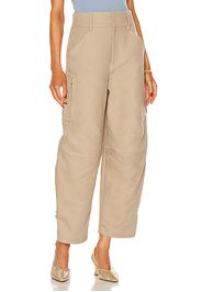 Bottega Veneta Double Cotton Canvas Pant in Beige