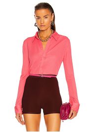 Bottega Veneta Jersey Sable Shirt in Pink
