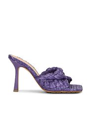 Bottega Veneta Raffia Stretch Mules in Purple