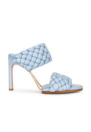 Bottega Veneta Lido Leather Woven Sandals in Blue