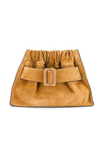 Boyy Square Scrunchy Soft Suede Bag in Tan