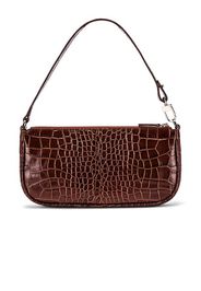 BY FAR Rachel Croco Embossed Leather Bag in Brown