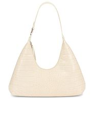 BY FAR Amber Croco Bag in Cream