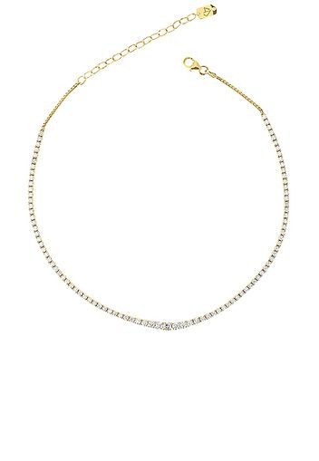 Carbon & Hyde Graduated Tennis Choker in Metallic Gold