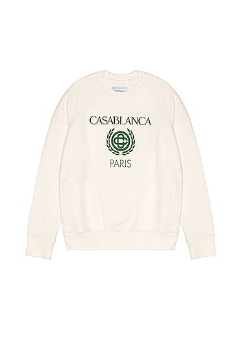 Casablanca Reverse Loopback Panel Sweatshirt in White