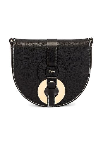 Chloe Darryl Saddle Crossbody Bag in Black