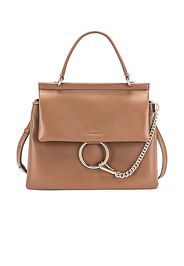 Chloe Medium Faye Top Handle Bag in Tan