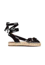 Chloe Lauren Espadrille Flats in Black